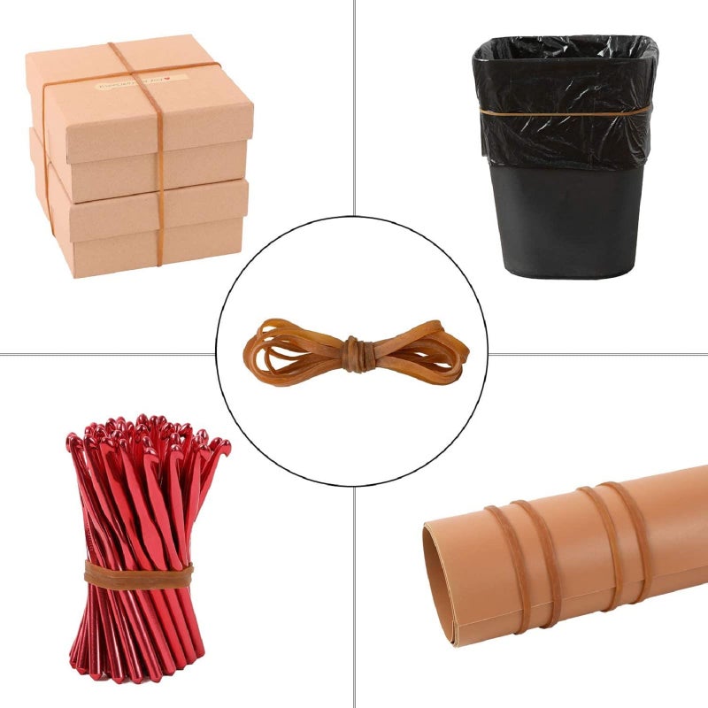 ZZJMCH 50 Pcs Large Rubber Bands Heavy Duty, Heavy Duty Trash Can Band, Strong Elastic Bands for School Home Office Supplies, Garbage Cans, File Folders, (8 x 0.16 Inch) - Image 4